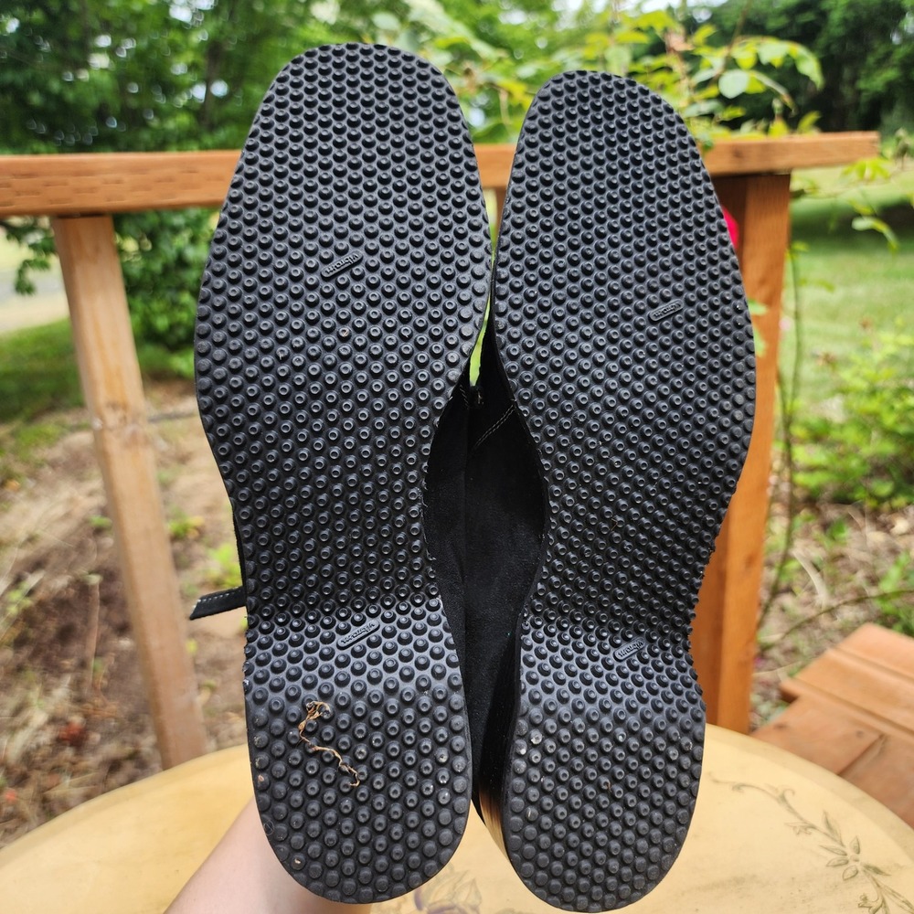 Quercioli Firenze US 8.5 Black Suede Lace Up Shoes Italy Artisan Vibram Sole - Picture 6 of 7